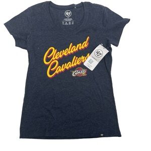 47 Brand Cleveland Cavaliers Woman’s Size Small Black v neck T-Shirt NWT